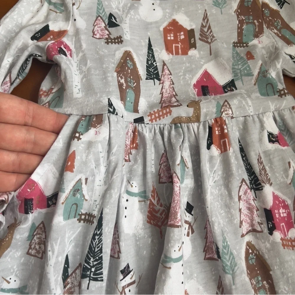 Garanimals Toddler Girl Sz 18m Winterland Long Sleeve Dress Grey Multicolored